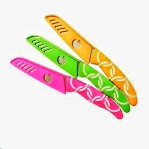 pisau tajam panjang 21 cm sarung warna