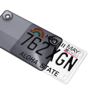 Tương thích cho cải thiện cái nhìn thời trang biển số xe máy Bìa bong bóng Tinted khói lỗi lá chắn thẻ bảo vệ