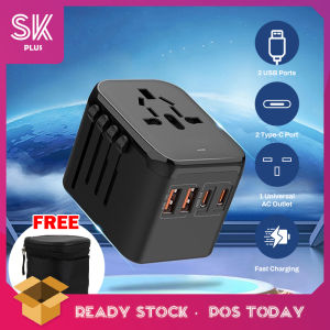 SKPLUS  Universal Adapter Travel International Adapter Plug Conversion Socket Charger Travel Adaptor Universal  - Fulfilled by SKplus
