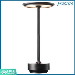 Rechargeable Metal Table Lamp Dimmable Portable LED Desk Lamp with 3 Color Modes for Bedroom Bar Restaurant Camping Patio
