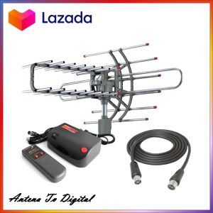 ANTENA REMOTE + BOOSTER + KABEL 10 m ANTENA TV DIGITAL REMOT OUTDOOR PE 2