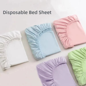 ALUN5 Non-woven Disposable Fitted Sheet Single Bed Non Slip Mattress Covers Soft with Elastic Bands Disposable Bed Sheet Hotel
