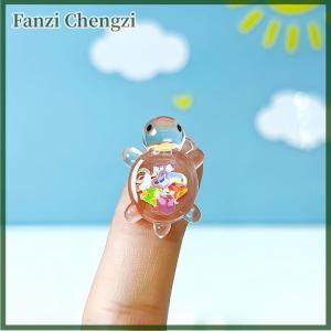 Fanzi 1PC Garden Fish Tank Miniatures Ornaments Mini Luminous Glitter Turtle Home Decoration Landscaping Crafts Glowing Turtle