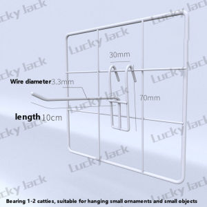 Black / White Plastic Coated Metal Screen wire mesh Hooks 5cm 10cm 15cm 20cm