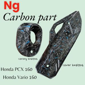 Forged Paket 2pcs Corong dan cover knalpot pcx 160 vario 160