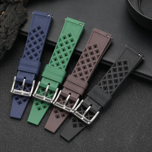 WATCHDIVES Premium Grade FKM Rubber Watch Strap for Seiko for Rolex 20/22mm Fast Release Watchbands Rubber Strap Tropical Strap2026