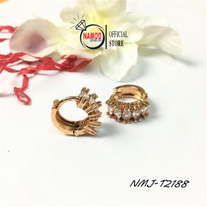 Bông Tai Bông Tròn Nạm Đá Viền tinh xảo Xinh đẹp T2188