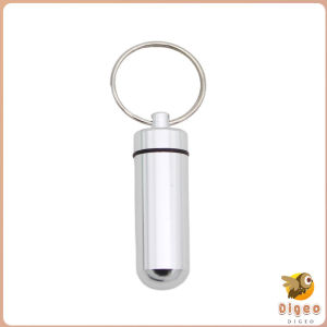 Digeo Aluminum Keychain Medication Pill Box Portable Mini Travel Pill Boxes Medicine Vitamin Holder case