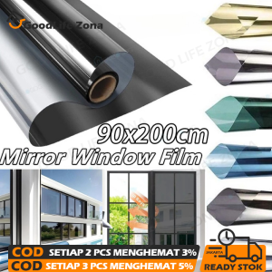 90cmX200cm STIKER KACA FILM ONE WAY CERMIN PENOLAK PANAS UNTUK KACA JENDELA RUMAH / KANTOR
