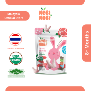 NOBI NOBI ORGANIC JASMINE RICE PUFFS MIXED BERRY (FOR 8 MONTHS +)