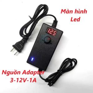 Nguồn Adapter điều chỉnh điện áp 3-12V-1A dùng để điều chỉnh động cơ