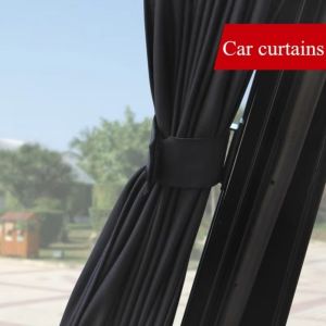 OKKFINE Black Car Sunshade Curtain UV Protection Foldable Side Window Curtain Universal Car Window Blinds Auto Accessories