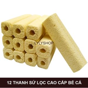 10 Thanh Sứ Lọc Hoa Mai TO (16x4x4cm)  Vật Liệu Lọc Nước Bể Cá Cao Cấp Sạch Trong Vắt!