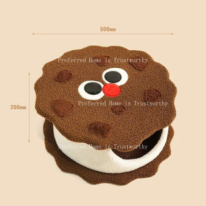 ZZSA Sandwich Biscuit Cat Nest Winter Warmth Deep Security Sleep Semi Enclosed Mattress Removable WashableSupplies P7Q2M