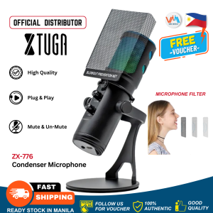Xtuga ZX-776 Professional USB Condenser Microphone for PC Podcast Streaming Gaming Computer Desk