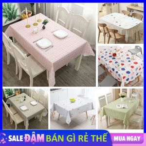 Khăn trải bàn không thấm nước Trang trí Bàn 90 x 137cm - Khăn Trải Bàn PVC Hình Chữ Nhật Không Cần Giặt Chống Dầu Chống Thấm Nước Tiện Lợi