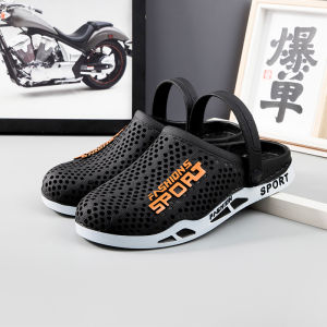 Giày Lỗ Nam Chống Trượt Đáy Dày Thoáng Khí Giản Dị Đi Biển