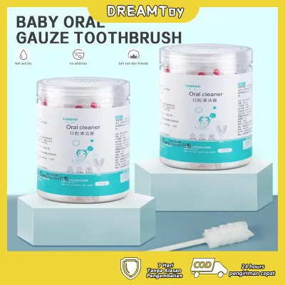 DREAMToy Pembersih Lidah Bayi Kassa Pembersih Mulut Bayi Baby Mouth Cleaner Baby Oral Cleaner Kapas Batang Untuk Bayi 0-3 Tahun(Isi 30)