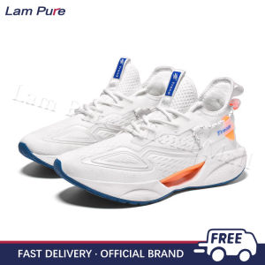 Lam Pure Mens Running Breathable Sneakers Basketball Shoes Non-slip High Rebound Sole Wear-resistant Sports Shoes