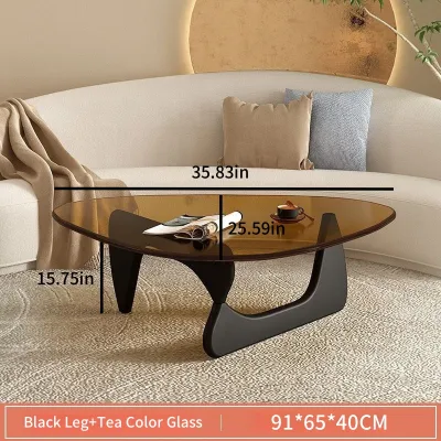 nordic center table for sala minimalist side table for living room elegant glass coffee table sofa table tea table black