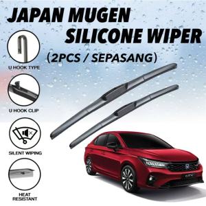 【2PCS】HONDA CITY WIPER ( Years 2020 - 2024 ) Japan Mugen Silicone Wiper Blade Windshield MG14 MG26