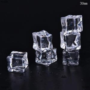 [COD] YUNZE 10PCS Pack Artificial Acrylic Ice Cubes Clear 2 2.5 3cm Square
