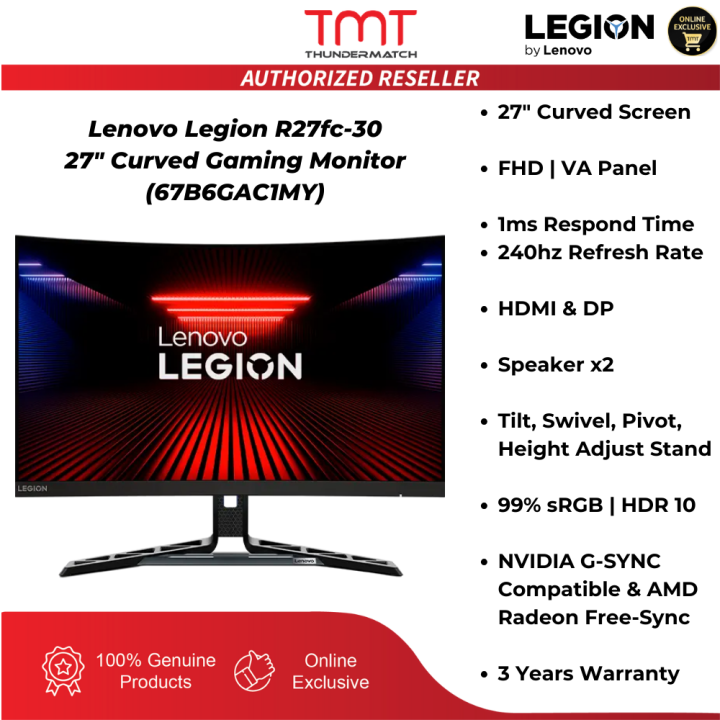 Lenovo Legion R27fc-30 Curved Gaming Monitor(67B6GAC1MY) | 27