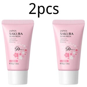 Sakura Sunscreen Cream SPF50 Moisturizing UV Protect Face Body Sunscreen Isolation Lotion Oil Control Reduce Melanin Skin Care2026