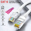 White 0.3 to 15m UTP CAT6 RJ45 Outdoor internet Lan Cable waterproof and sunscreen Internet Cable High Speed. 