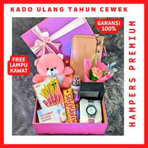 Kado Ulang Tahun Cewek Hadiah Pacar Kado Anniversary Gift Box Wisuda Hampers Premium Hamper Serba Pink Feminim Kado Unboxing Video ★5 - Lazada