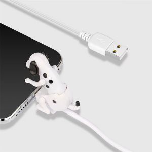 Funny Dog Moving USB Charging Cable Cute Animated Puppy Data Cable for Android Type-C/Lightning