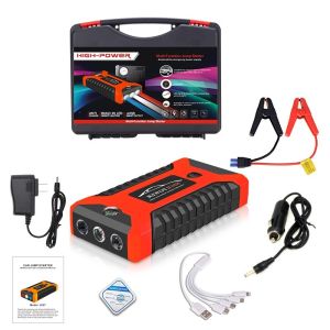 Car Jump Starter 99800mAh/12V Car Jumper Starting Booster Car Start Supply Portable USB Charger Multi-function Rechargeable Emergency Power bank Starting Device With Air Pump