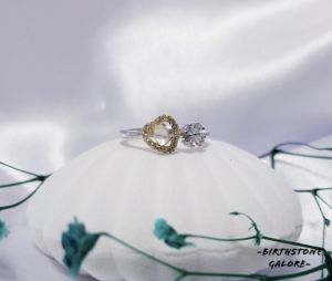 Natural Moonstone Birthstone S925 adjustable silver ring/birthstone/gemstone ring/June birthstone/cincin moonstone/天然月光石 S925镶嵌活口戒指