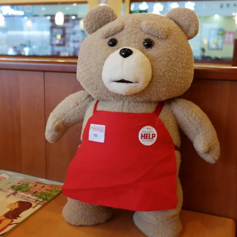 styles Movie Teddy Bear Ted Plush Toys In Apron Soft Stuffed