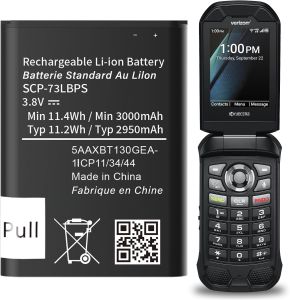 SCP-73LBPS Battery (2026 New Upgraded) 3000mAh 0 Cycle High Capacity Replacement Kyocera DuraXV Extreme E4810 DuraXE Epic E4830 Verizon Flip Phone