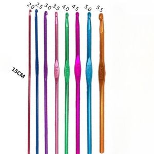 10pcs Ergonomic Grip Crochet Hook Set with Pink Case Knitting Needles 2.5mm-6mm