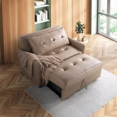 SOFA SOLUTIONS โซฟาเบด รุ่น Unna สีครีม (148x100x91 ซม.)