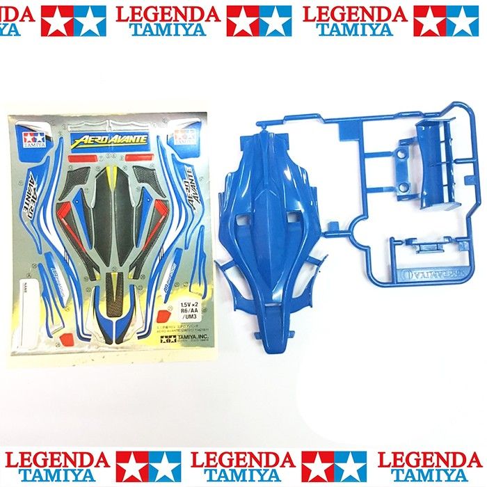 Tamiya Body Aero Avante Blue And Decal Sticker Mini 4wd Lazada Indonesia