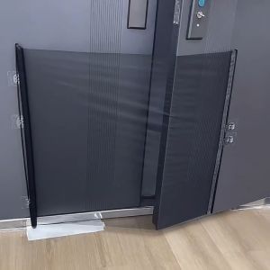 【SG】No Drill Retractable Mesh Pet Gate Punch-Free Auto Retract Safety Barrier Fence for Small Cats Dogs Indoor Doorways