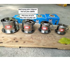 Phin Cà Phê inox Nhiều Kích Cỡ Phù Hợp Cho Gia Đình Quán Cà Phê Lớn Nhỏ