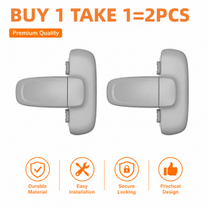 BUY 1 TAKE 1 Child Lock Protector  Child Cabinet Safety Locks Door Multifunctional  Fastening Buckle  T-type Double Button Grey