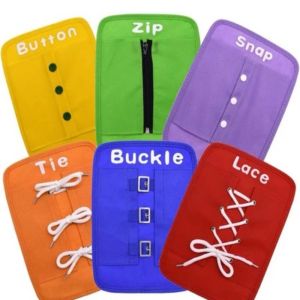 【COD】 Montessori Dressing Game Basic Dress / life Skill Busy board zip tie snap buckle lace.