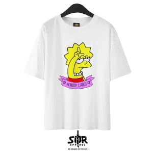 SMR APPAREL - Tshirt Kaos Oversize Simpson No Body Cares Cotton Combed 24s Pria & Wanita