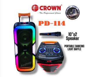 Crown PD-114 10" X 2 Portable Dancing Light Baffle with Handle and Wheels