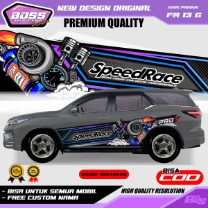 FR 13 - STIKER DECAL MOBIL FORTUNER BRIO JAZZ XENIA MOBILIO SIGRA MOBILIO BRV GRATIS CUSTOM NAMA