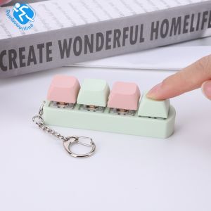 Keyboard Key 4 Keys Mechanical Key DIY Keyboard Keychain for Adult