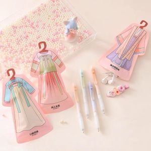 TS - 1 Pcs Pulpen Gel 0.5mm Tinta Hitam Dengan Tas Kemasan Pakaian Untuk Stationery Sekolah / Kantor
