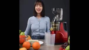 [ Ready Stock ] Big Mouth 8cm Slow Juicer Red Heart Slag Juice Separation Large Diameter Juicer Household Automatic Fruit