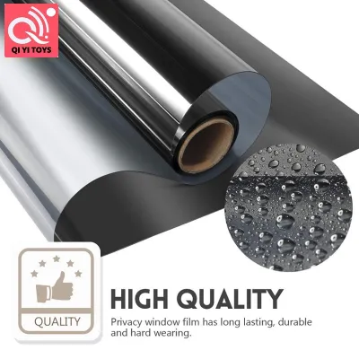 1/2 mét gương một chiều tấm dán cửa sổ Vinyl tự dính Phim dán cách nhiệt phản quang màu cửa sổ riêng tư cho nhà mảnh Hình dán kính