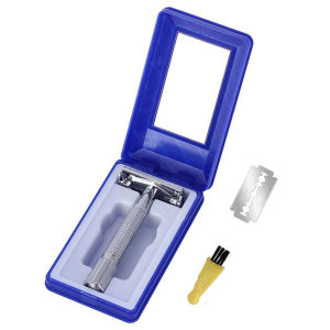 【BUY 1 TAKE 1】Manual Handheld Razor Mens Stainless Steel Razor Mens Classic Double Edge Razor Razor Case With Brush Safety Beard Trimmer Hair Removal Blades Adjustable Safety Razor Double Edge Stainless Steel Razor Manual Handheld Razor